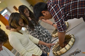 First Nations Metis and Inuit University Orientation drum making